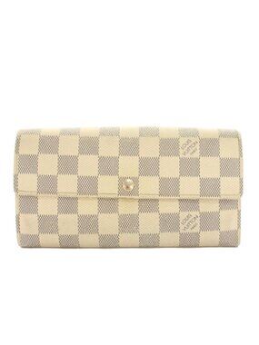 Louis Vuitton Portefeuille Sarah Damier Wallet Bifold Ivory Azur YM